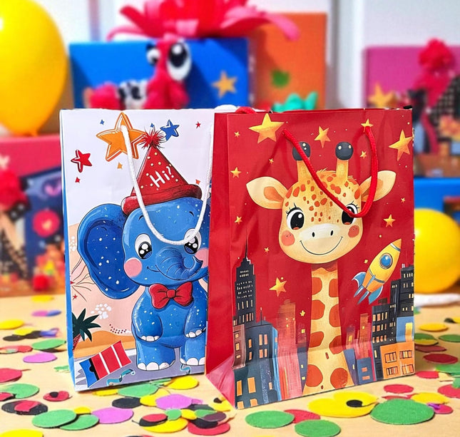 12 Bolsas  de Regalo Decoradas $6.9 c/u