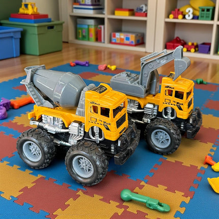 3 Carritos Friccion de Construccion de Juguete $43 c/u