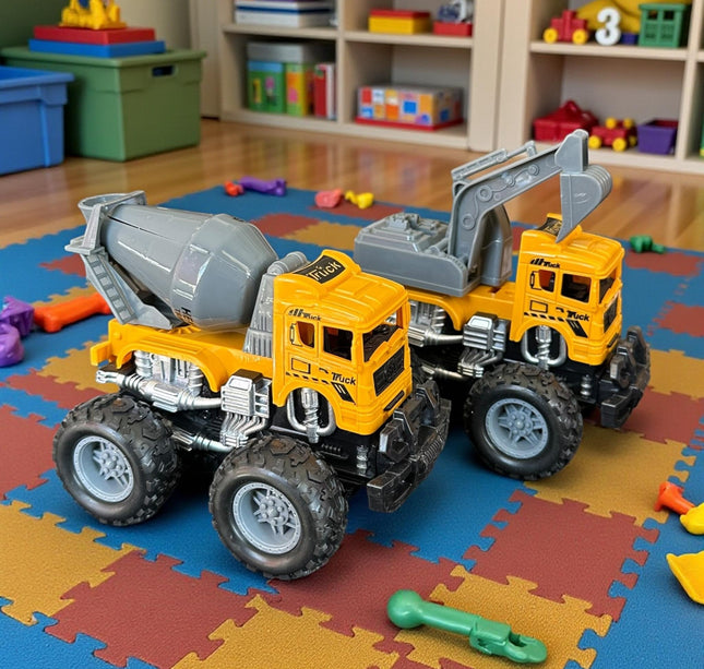 3 Carritos Friccion de Construccion de Juguete $43 c/u