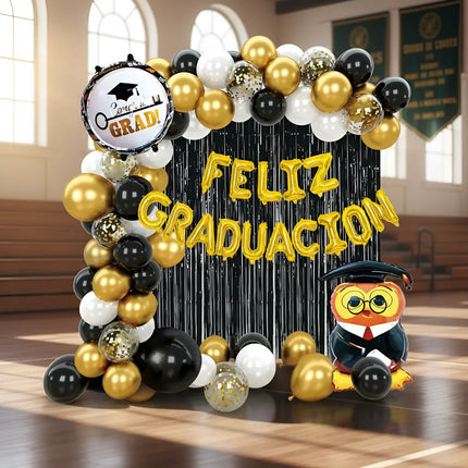 Kits Globos Graduacion con Decoración 54 piezas
