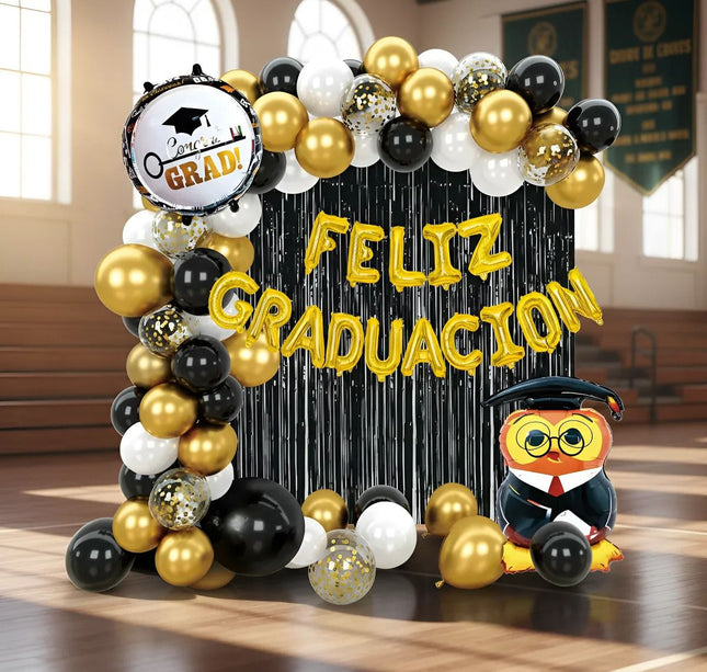 Kits Globos Graduacion con Decoración 54 piezas