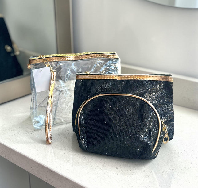 Sets de 3 Cosmetiqueras/Neceser Brillo