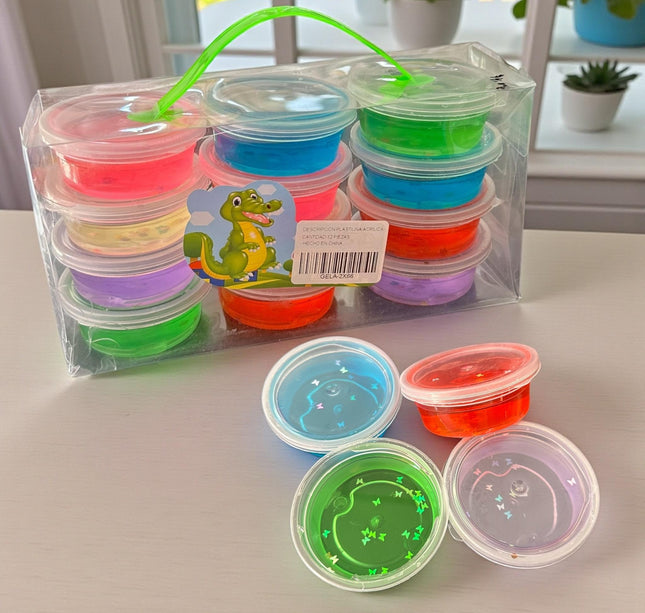 12 Slimes Colores en Botecito $4.5 c/u