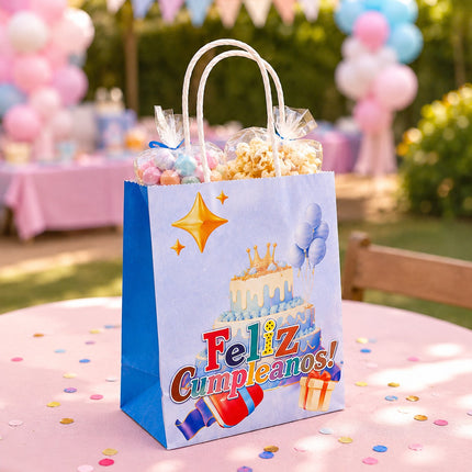 Exclusivo Tienda en linea 💥💎12 Bolsas/Dulceros "Feliz cumpleaños" $5.7 c/u