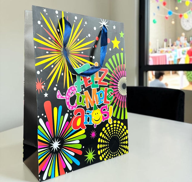 12 Maxi Bolsa para Regalo Feliz Cumpleaños 41cm*30cm*12cm $16 c/u