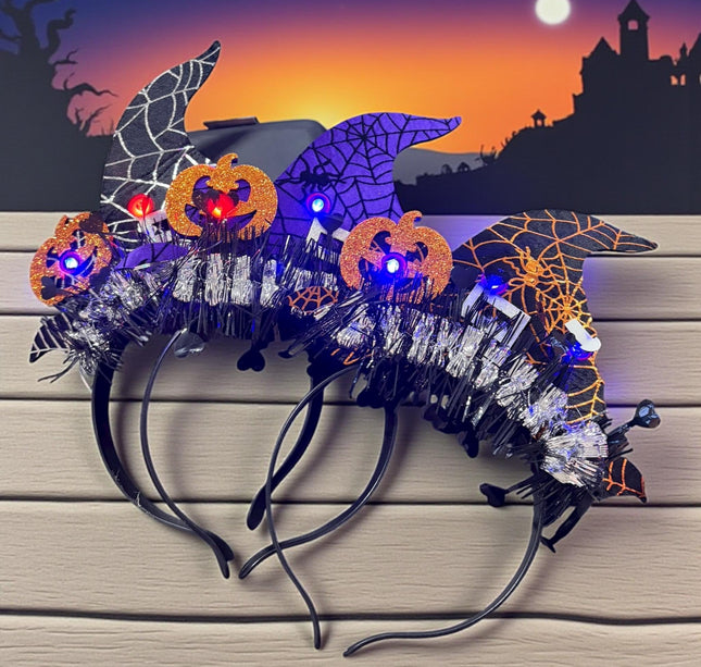 12 Diademas Halloween con Luces de colores $21 c/u