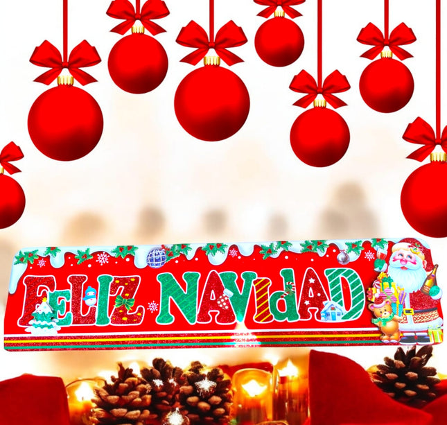 6 Letrero Feliz Navidad 80 centimetros $17.8 c/u