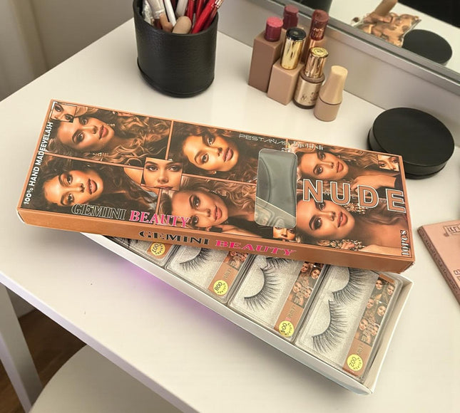 12 Pestañas postizas Gemini Beauty $4.9 c/u