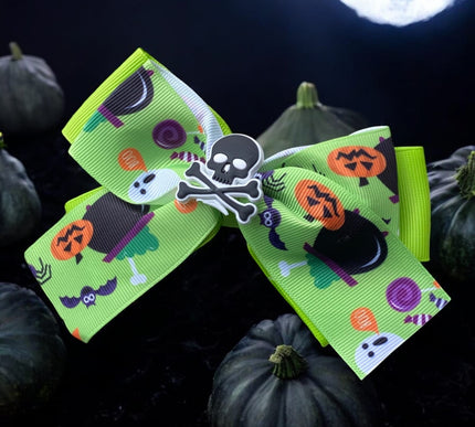 12 Moños con luz Halloween $9.8 c/u