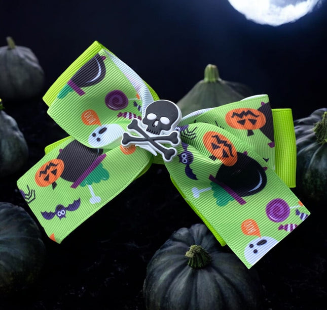 12 Moños con luz Halloween $9.8 c/u