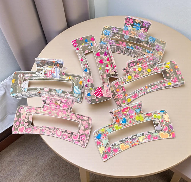 12 Pinzas para Cabello San Valentin Corazones $6.2 c/u