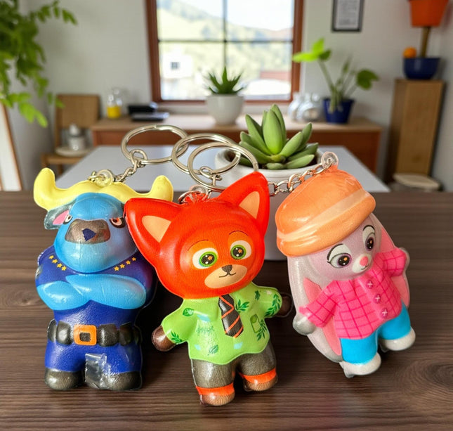 12 Llaveros Squishies Zootopia $7.9 c/u