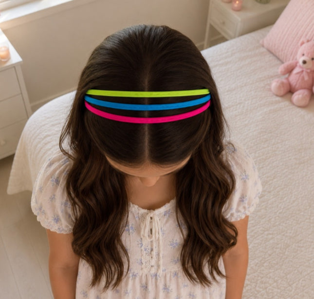 12 Sets de Diademas para Cabello Elasticas $4.9 c/u