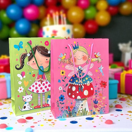 12 Bolsas  de Regalo Decoradas $6.9 c/u