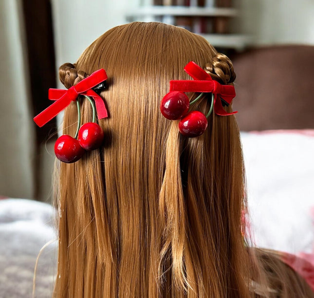 12 Pares de Moñitos Cereza $11.5 c/u