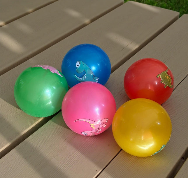 12 Pelotas de Plastico Dinosurios Colores $8 c/u