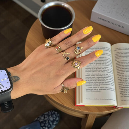 100 Anillos Acero Inoxidable con Pedreria $6.9 c/u