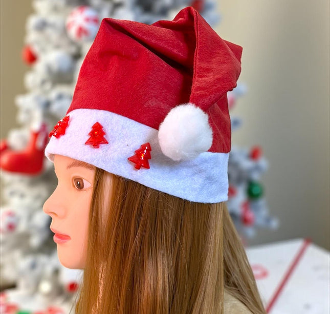 12 Gorros Navideños con Luz con Figuras 3D $20.84 c/u