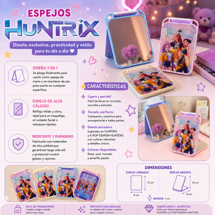 12 Espejos Guerreras K.Pop de Bolsillo $7.9 c/u