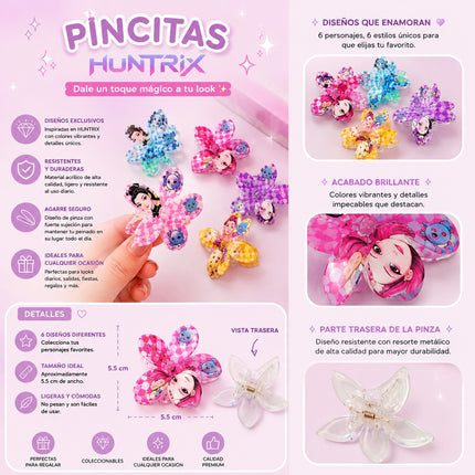 12 Pinzas Hawainas Guerreras K-Pop Mini $4 c/u