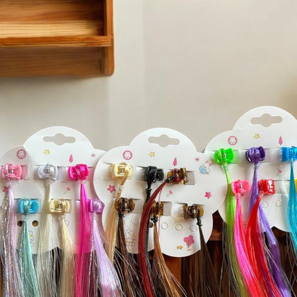 12 Pincitas con Extensiones de Colores $10 c/u