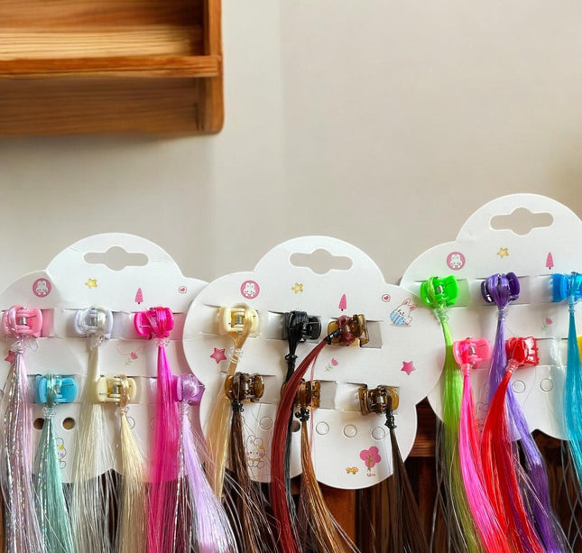 12 Pincitas con Extensiones de Colores $10 c/u