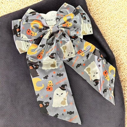 12 Moños Halloween Estampados $6.75 c/u