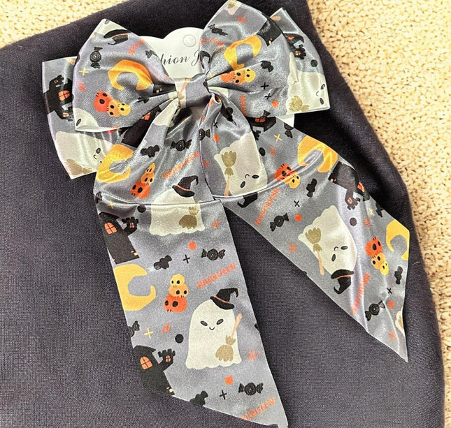12 Moños Halloween Estampados $6.75 c/u