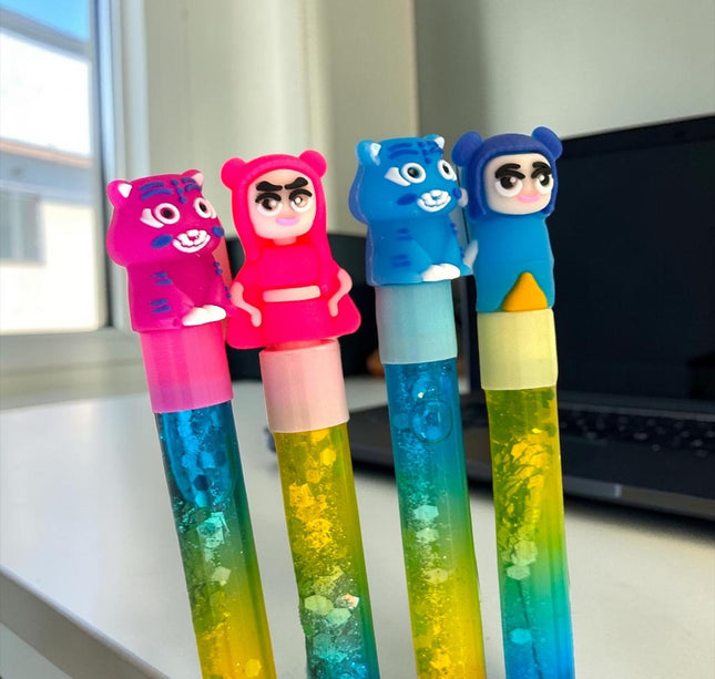 12 Lapiceros Guerreras K-Pop Gel Brillos $5.9 c/u