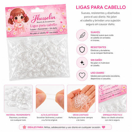 Exclusivo Tienda en linea 💥💎12 Bolsita de Ligas Latex Transparentes Chicas $2.5 c/u