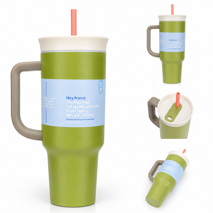 Exclusivo Tienda en linea 💥💎Termo Vaso para Agua 40oz con Popote y Agarradera