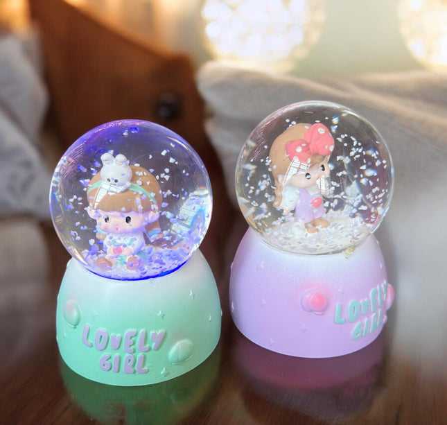 Bola de Cristal Mini Hermosa con Luz