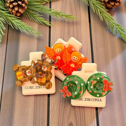 Set de 36 Aretes Navideños $4.14 c/u