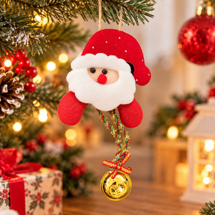 Exclusivo Tienda en linea 💥💎 5 Colgante Navideño de Santa Claus con Cascabel Dorado $13 c/u