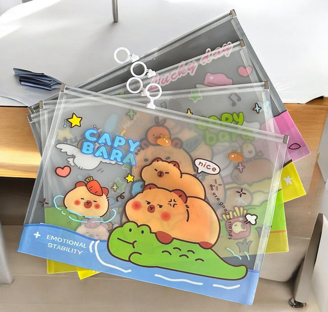 12 Folders Capibaras con Abre Facil $8.9 c/u