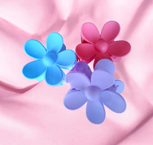 12 Pinzas Flor Hermosas Matte para cabello $6.9 c/u