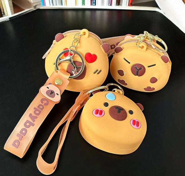 6 Monederos LLaveros Capíbaras $29 c/u