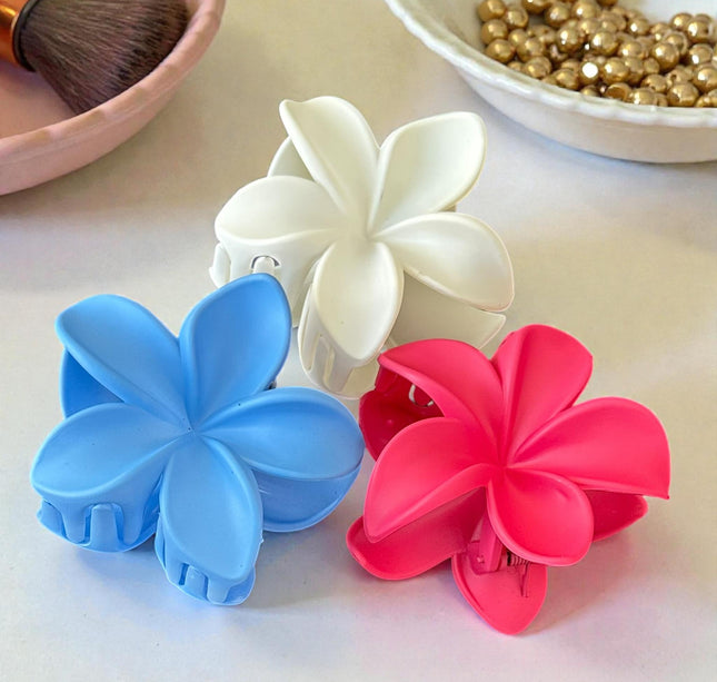 12 Pinzas Hawainas Clasicas Colores Matte $9.9 c/u