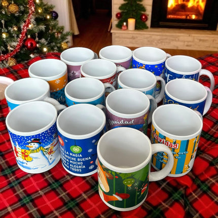 3 Taza Navidad Decorada $26 c/u