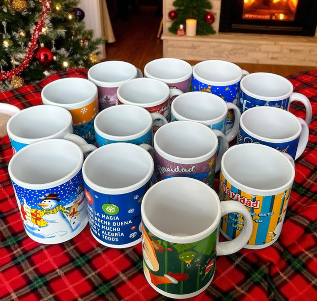 3 Taza Navidad Decorada $26 c/u