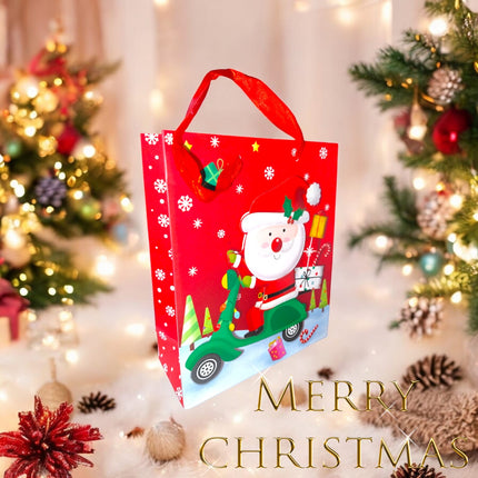 12 Bolsas de regalo Navideñas 3D 22cm x 20 cm $14.9 c/u