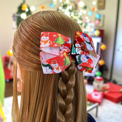 12 Moños Navideños Estampados Figuras $6.3 c/u