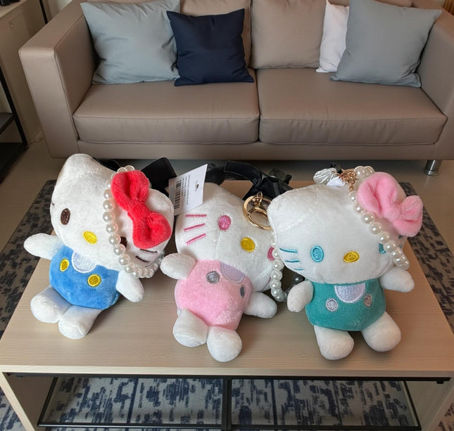 Llavero Kitty Perlas Peluche