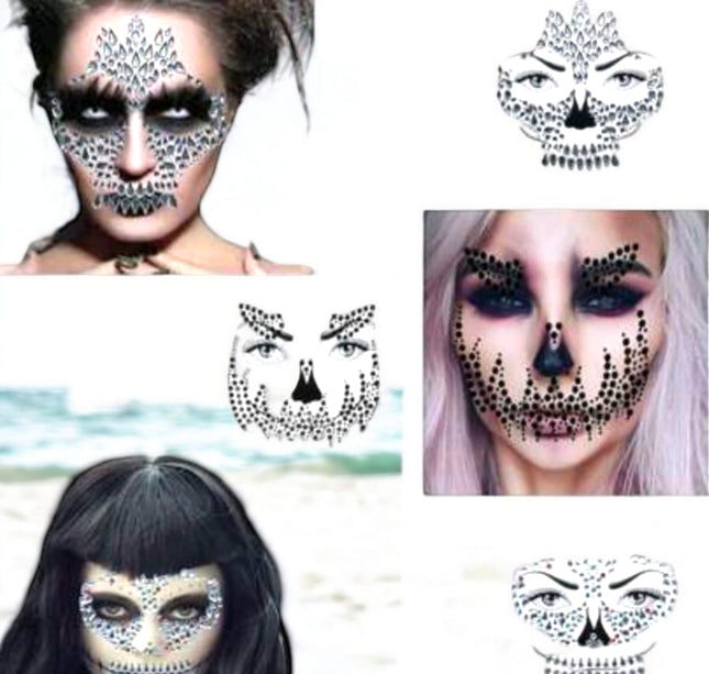 12 Stickers facial Halloween $11 c/u
