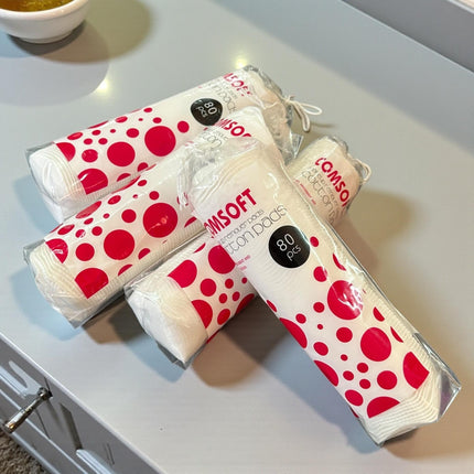 12 Paquete de Pads de Algodon con 80 piezas $22 c/u