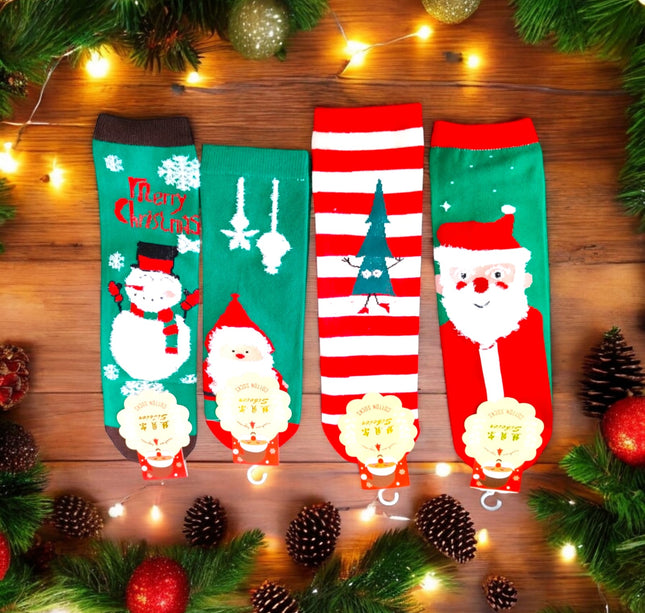 12 Calcetines Navideños $9.8 c/u