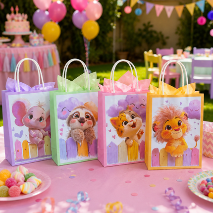 12 Bolsas Mascotas Papel Chicas para Regalo $5.15 c/u