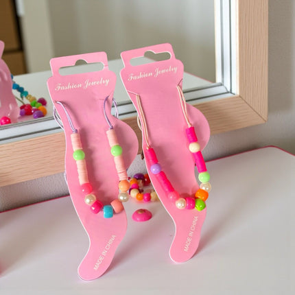 12 Pulseras Para Pies Colores Moda $6.50 c/u