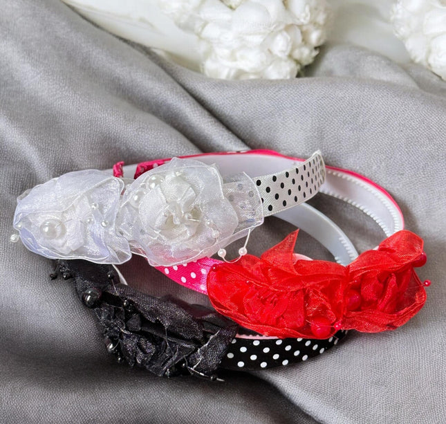 12 Diademas de Puntos Para Cabello $7.5 c/u
