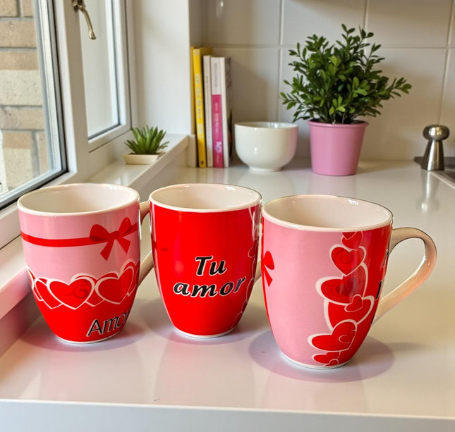 3 Taza Ceramica Amor $29 c/u